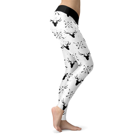 Image of Hunting Leggings Arrows and Deer Yoga Pants