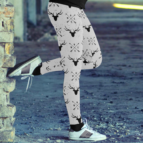 Image of Hunting Leggings Arrows and Deer Yoga Pants