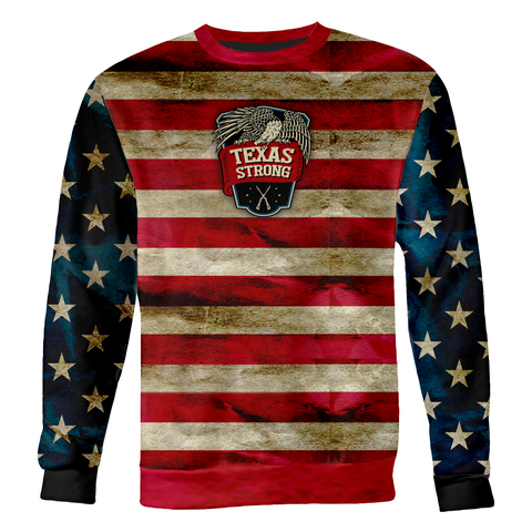 Image of Texas Strong Unisex Sweatshirt Striped