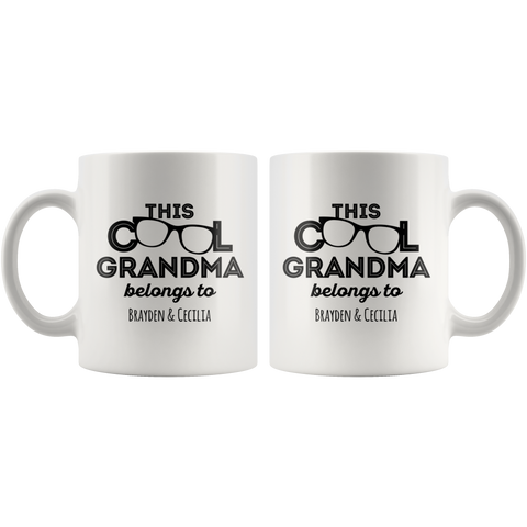 Image of This Cool Grandma Personalized White Ceramic Mug