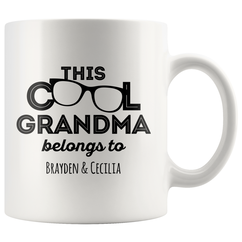 This Cool Grandma Personalized White Ceramic Mug