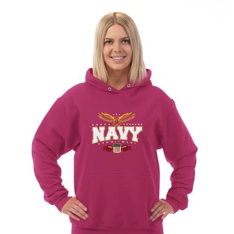 Image of Hoodie Honor Courage Navy