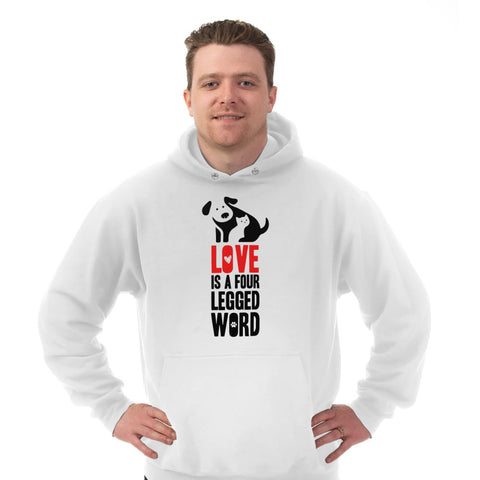 Image of Hoodie Love Is A Four Legged Word