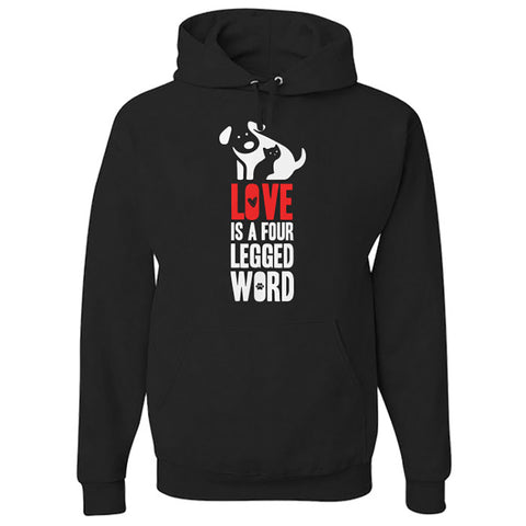 Image of Hoodie Love Is A Four Legged Word