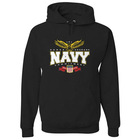 Image of Hoodie Honor Courage Navy