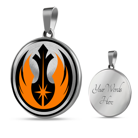 Image of Jedi Orange Pendant Necklace