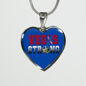 Vegas Strong Heart Pendant Necklace