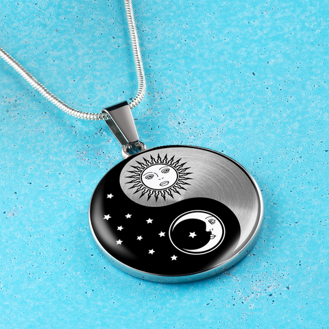 Yinyang Sun and Moon Pendant Necklace