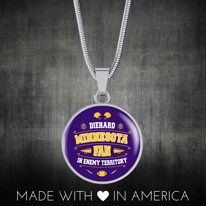 Diehard Minnesota Fan Sports IET Pendant Necklace