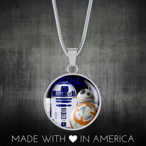 R2-D2 BB-8 Pendant Necklace