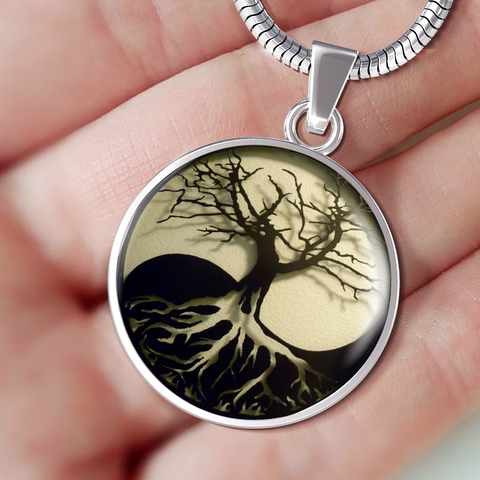 Image of Yinyang Life Tree Pendant Necklace