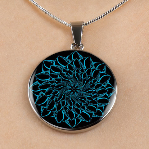 Image of Mandala Turquoise Pendant Necklace