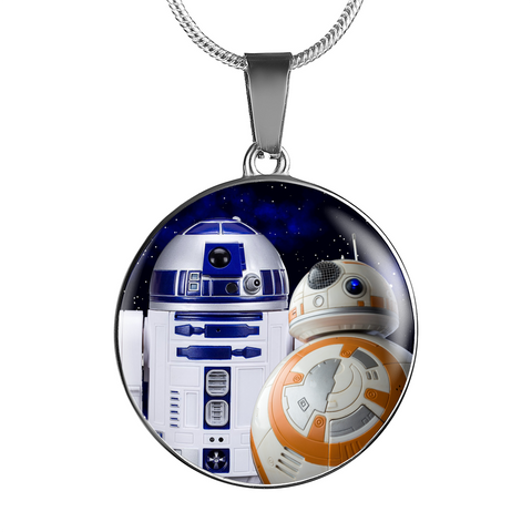 R2-D2 BB-8 Pendant Necklace