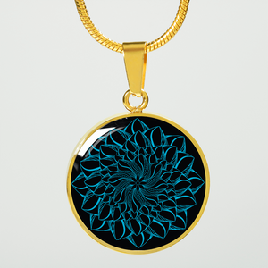 Mandala Turquoise Gold Necklace and Bracelet