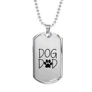 Dog Dad Dog Tag Military Necklace