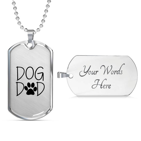 Image of Dog Dad Dog Tag Military Necklace