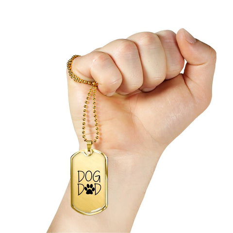 Image of Dog Dad Dog Tag Military Necklace
