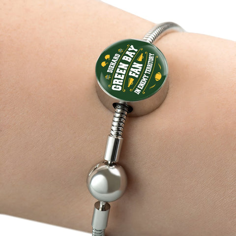 Diehard Green Bay Fan Sports Charm Bracelet