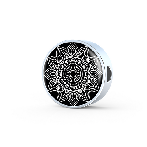 Image of Mandala Black and White Charm Bracelet