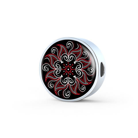 Image of Mandala Black and Red Charm Bracelet