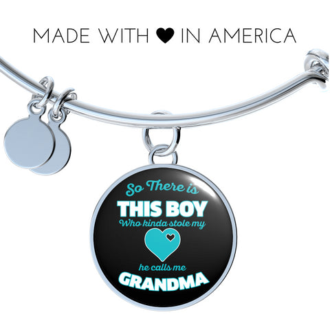 So There Is This Boy Who Stole My Heart Grandma Bangle Bracelet