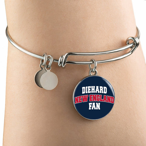 Diehard New England Fan Sports Bangle Bracelet
