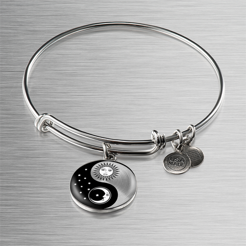 Image of Yinyang Sun and Moon Bangle Bracelet