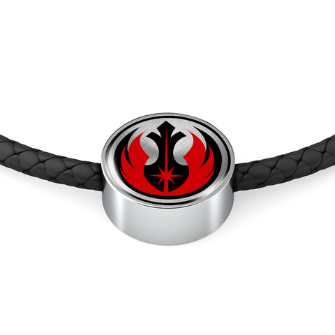 Image of Jedi Red Unisex Leather Charm Bracelet