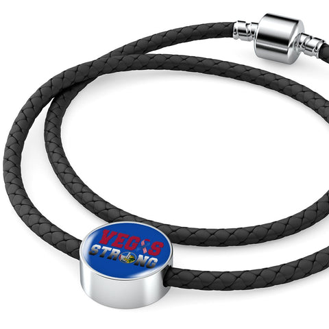 Vegas Strong Unisex Leather Charm Bracelet