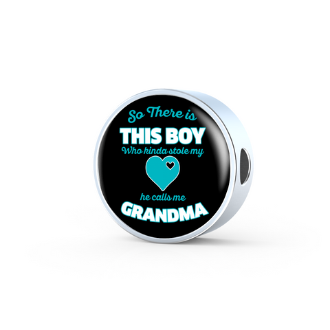 Image of So There Is This Boy Who Stole My Heart Grandma Leather Charm Bracelet