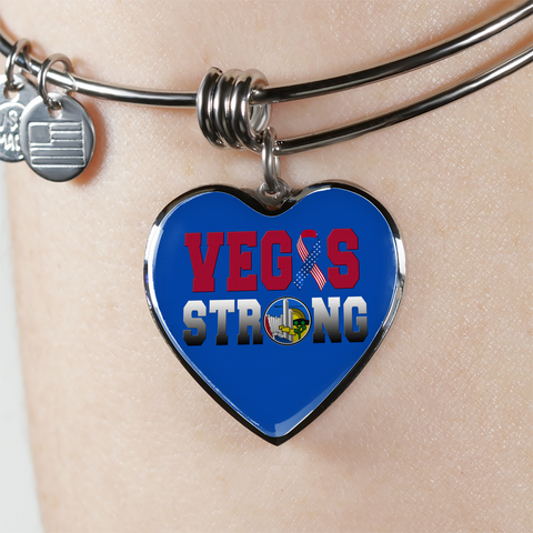 Image of Vegas Strong Heart Bangle Bracelet