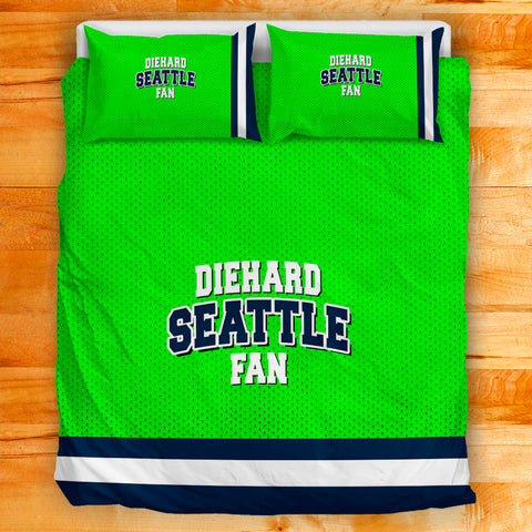Image of Diehard Seattle Fan Sports Bedding Set