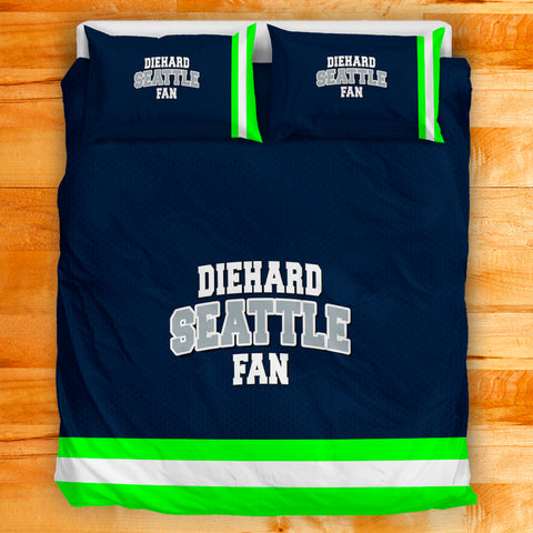 Image of Diehard Seattle Fan Sports Bedding Set