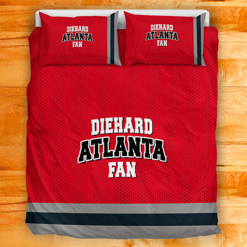 Image of Diehard Atlanta Fan  Sports Bedding