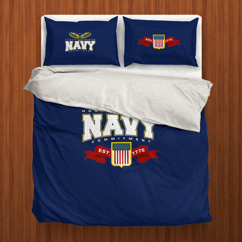 Image of Navy Bedding Set