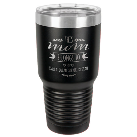 Image of Mom Belongs To Personalized Stainless Steel Tumbler