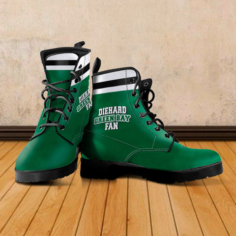 Diehard Green Bay Fan Sports Leather Boots