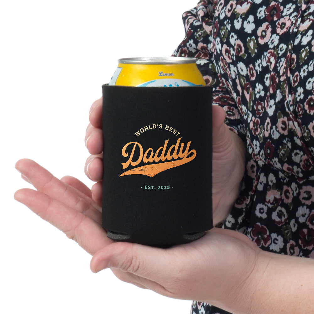 Worlds Best Daddy Personalized Can Wrap