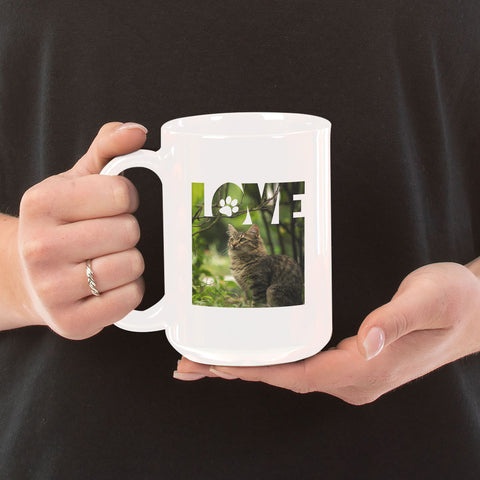 Image of Love Paw Personalized 15oz Ceramic Mug