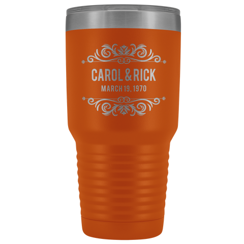 Image of Couples Est Personalized Tumbler 30oz