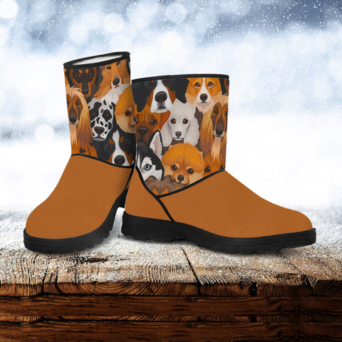 Dogs Copper Faux Fur Boots