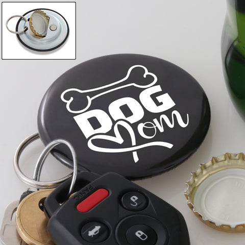 Image of Dog Mom Bone Magnetic Bottle Opener Keychain