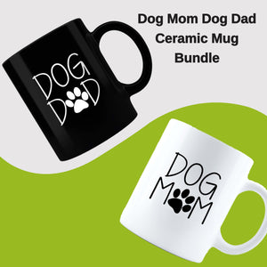 Dog Mom Dog Dad Ceramic Mug Bundle
