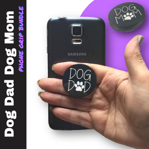 Image of Dog Mom Dog Dad Twist and Pull Phone Grips Bundle
