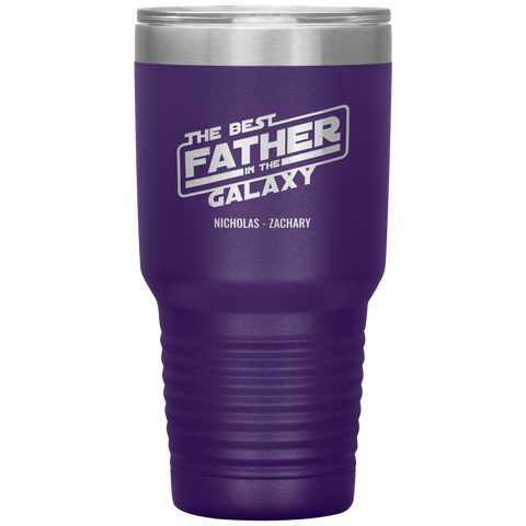 Image of The Best Father In The Galaxy Personalized Tumbler