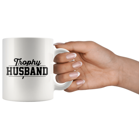 Image of Trophy Husband White Ceramic Mug 11oz