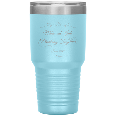 Image of Drinking Together Since Personalized 30oz Tumbler