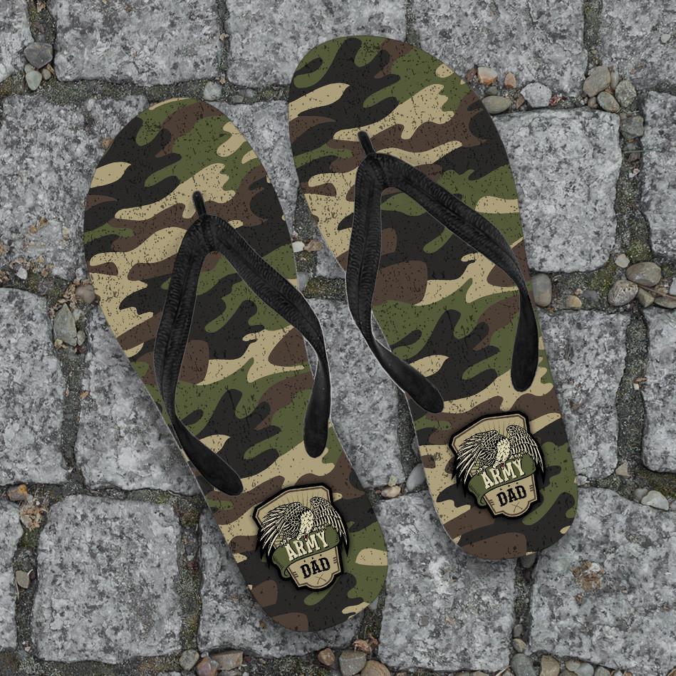 Army Dad Camouflage Flip Flops
