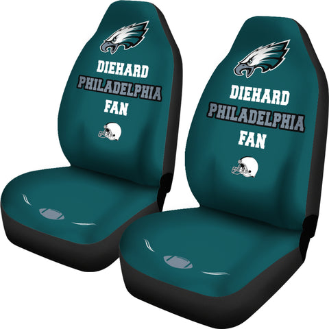 Image of Diehard Philadelphia Fan Sports Universal Car Seat Covers
