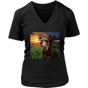 Customizable Photo Ladies V-Neck Tees
